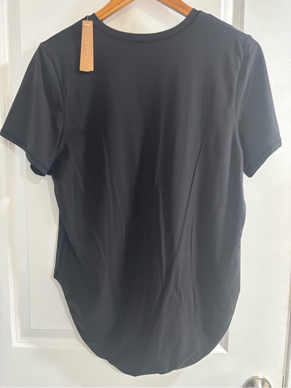 SKIMS Black Fits Anybody Crew Neck T-Shirt Bodysuit - Picture 6 of 15